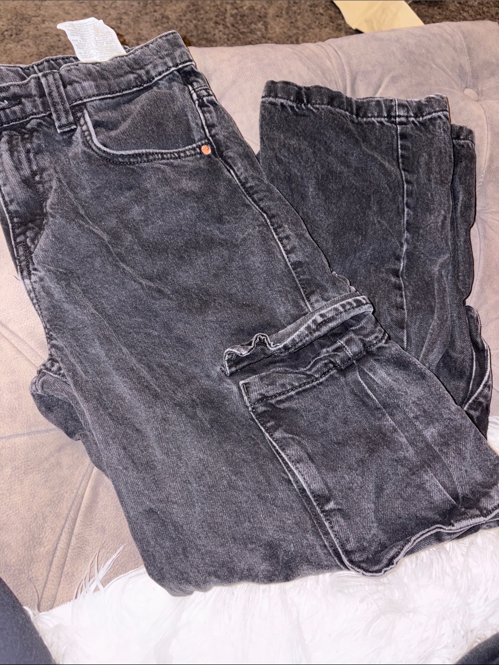 Zara Washed Black Kids' Jeans